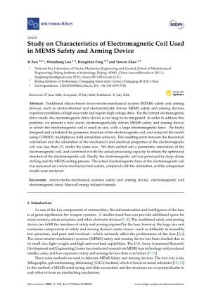 Study on Characteristics of Electromagnetic Coil Used in MEMS Safety and Arming Device