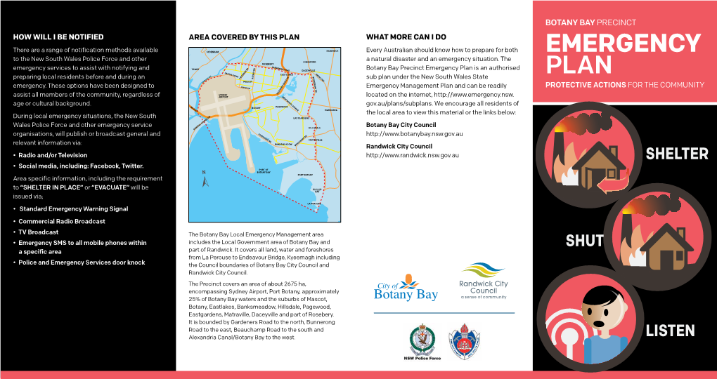 Botany Bay Precinct Emergency Plan Is an Authorised QANTAS DRIVE EASTLAKES ANZAC PDE