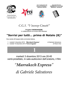 “Marrakech Express” Di Gabriele Salvatores