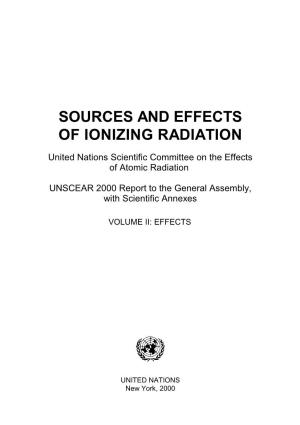 UNSCEAR 2000 Report to the General Assembly, with Scientific Annexes