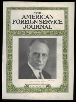 The Foreign Service Journal, May 1931