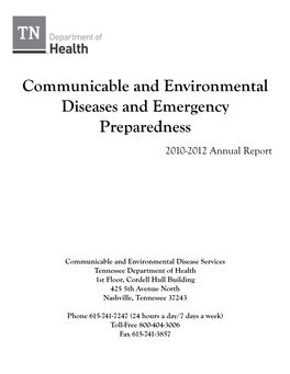 Communicable and Environmental Diseases and Emergency Preparedness