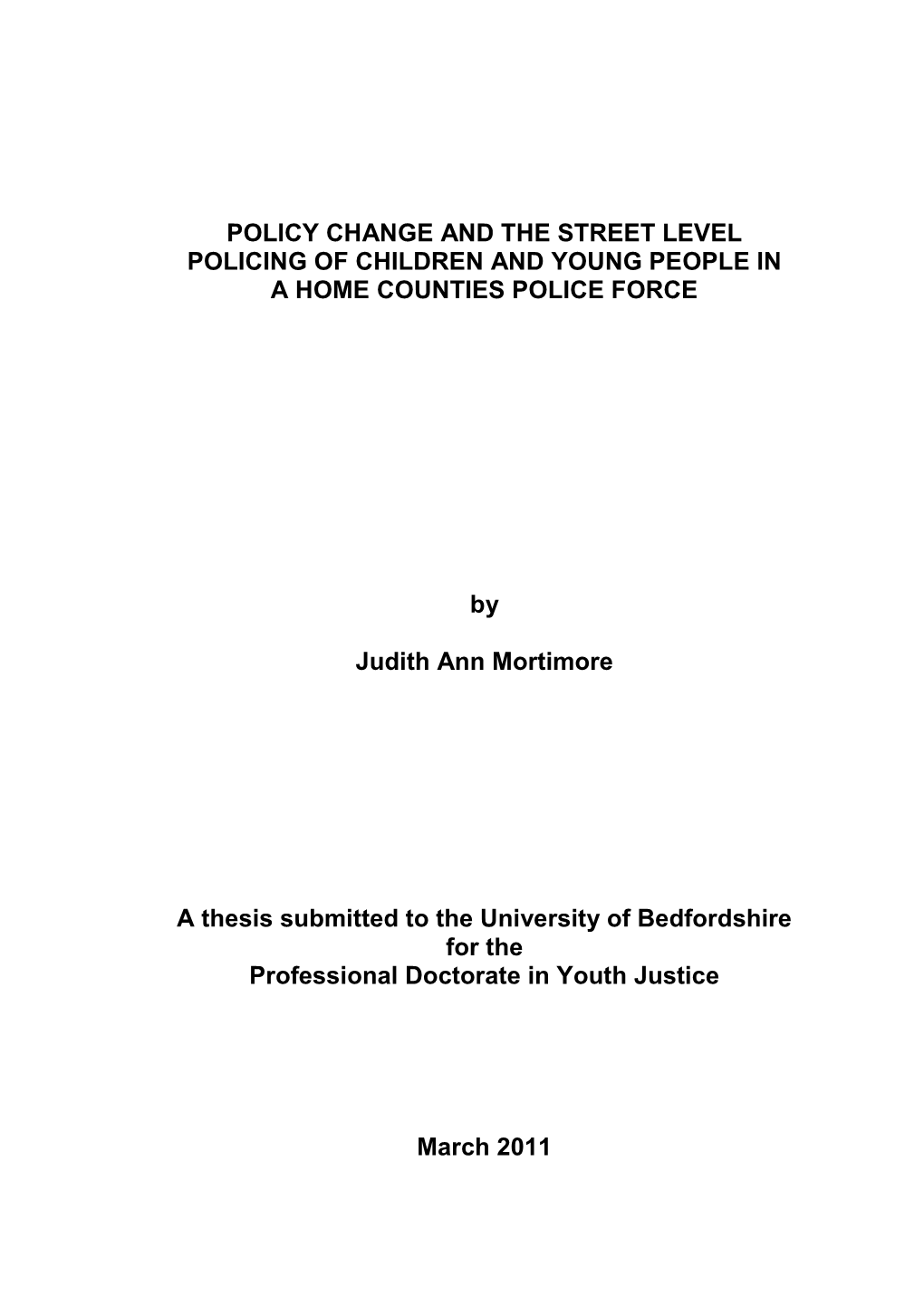 An Attitudinal Study of Police Officers and Police Community Support