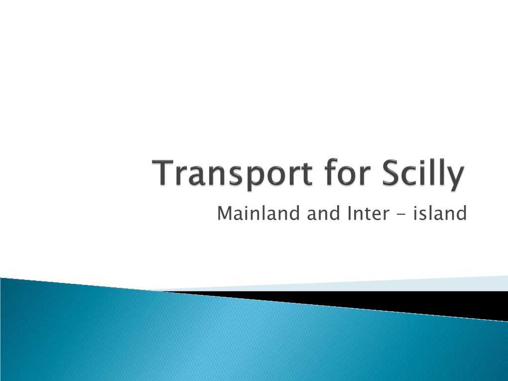 Transport for Scilly Council Board Transport Committee