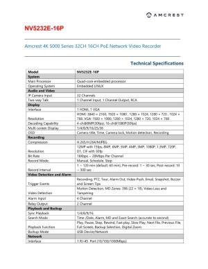 NV5232E-16P Technical Specifications
