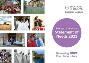 Diocese of Salisbury Statement of Needs [Jun 2021]