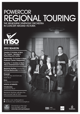 Regional Touring the Melbourne Symphony Orchestra in Concert Around Victoria