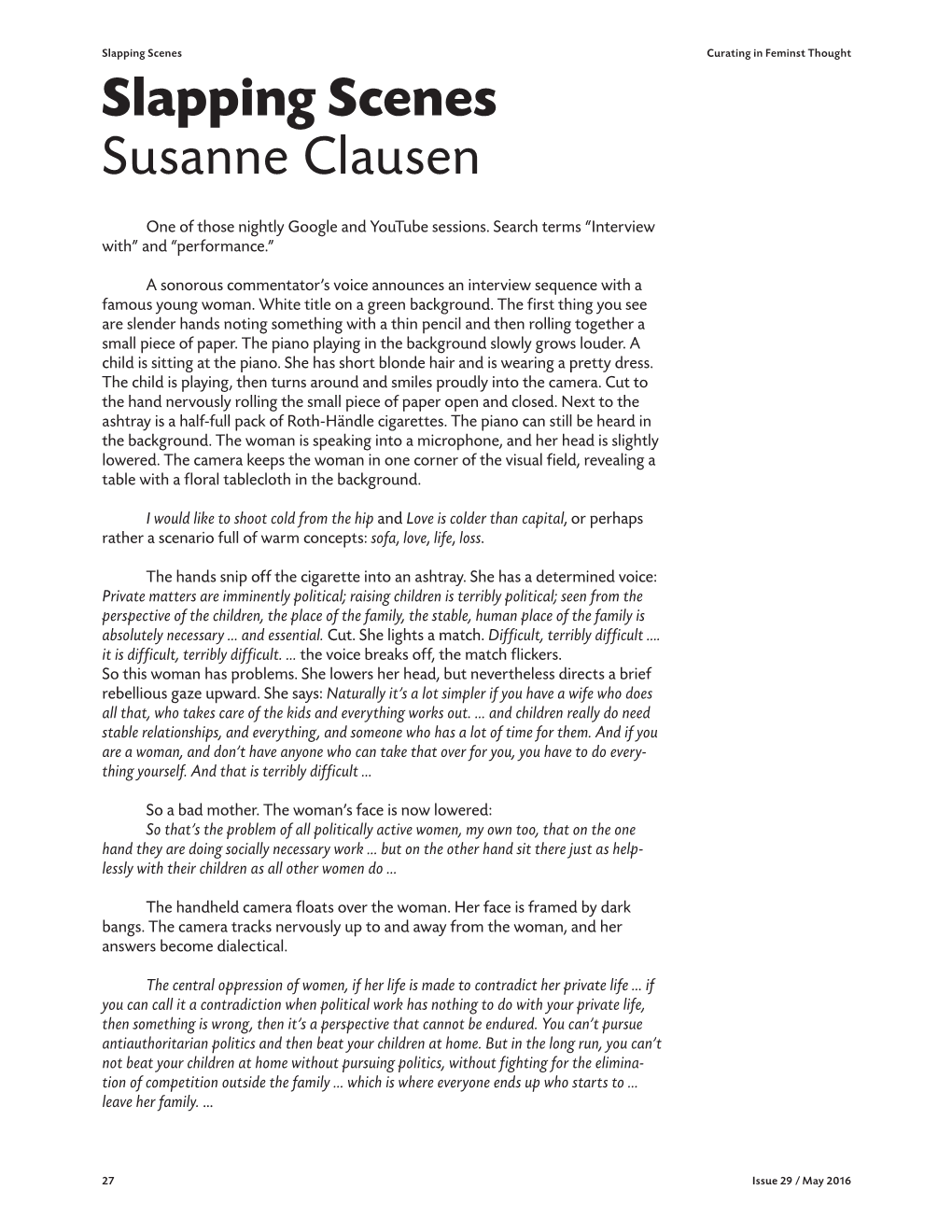 Slapping Scenes Susanne Clausen