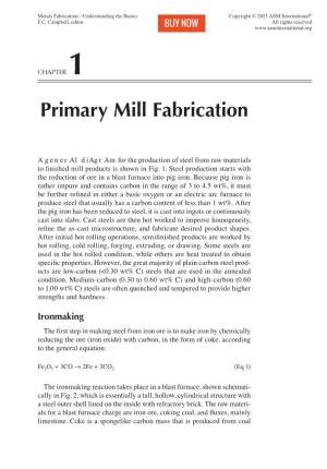 Primary Mill Fabrication