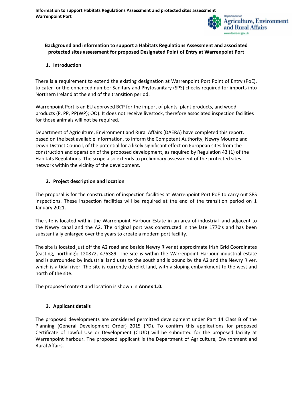 Warrenpoint Port Poe Application