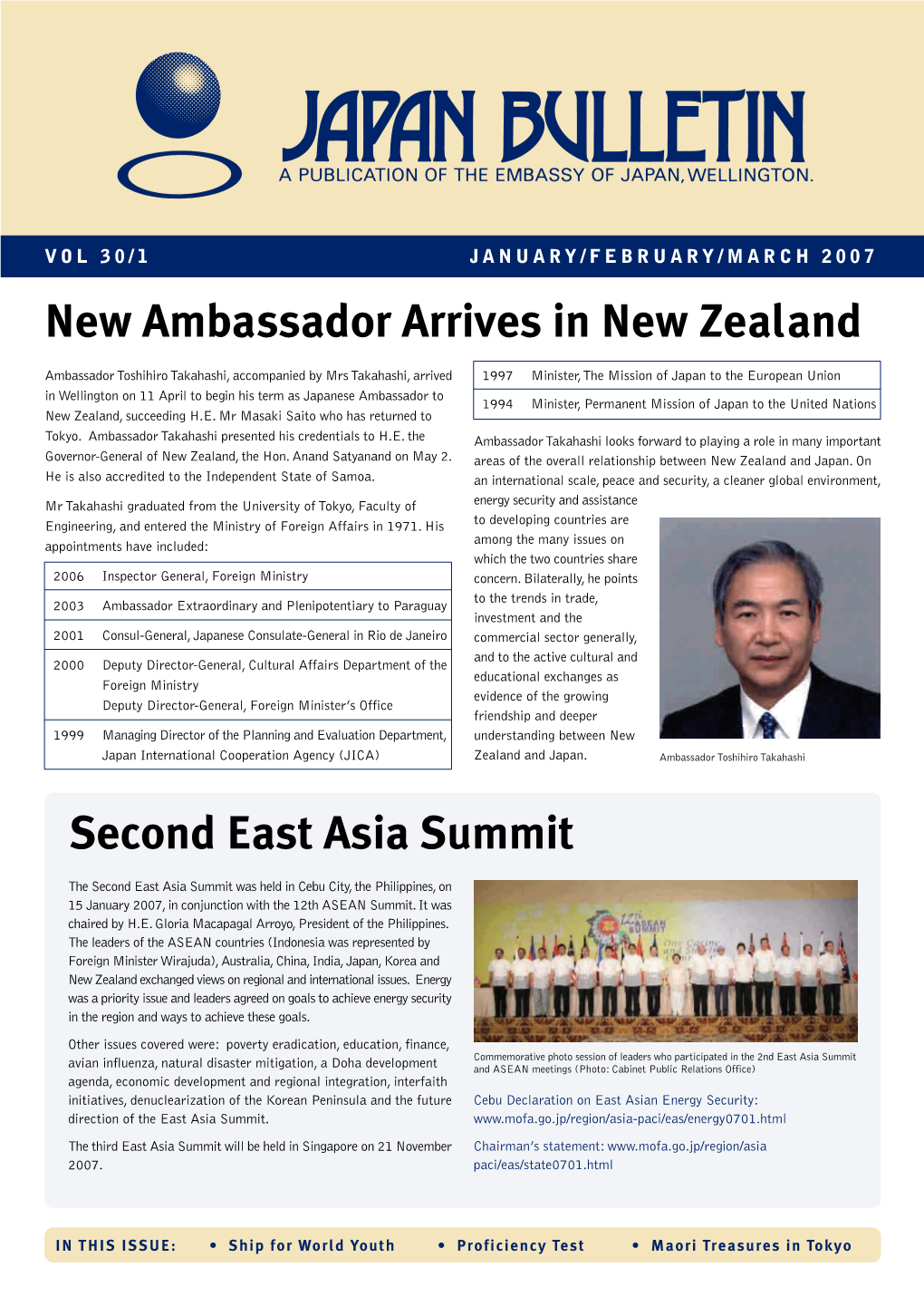 New Ambassador Arrives in New Zealand Second East Asia Summit