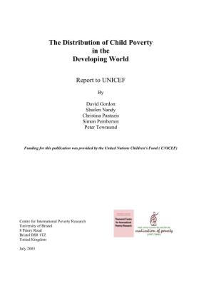 The Distribution of Child Poverty in the Developing World