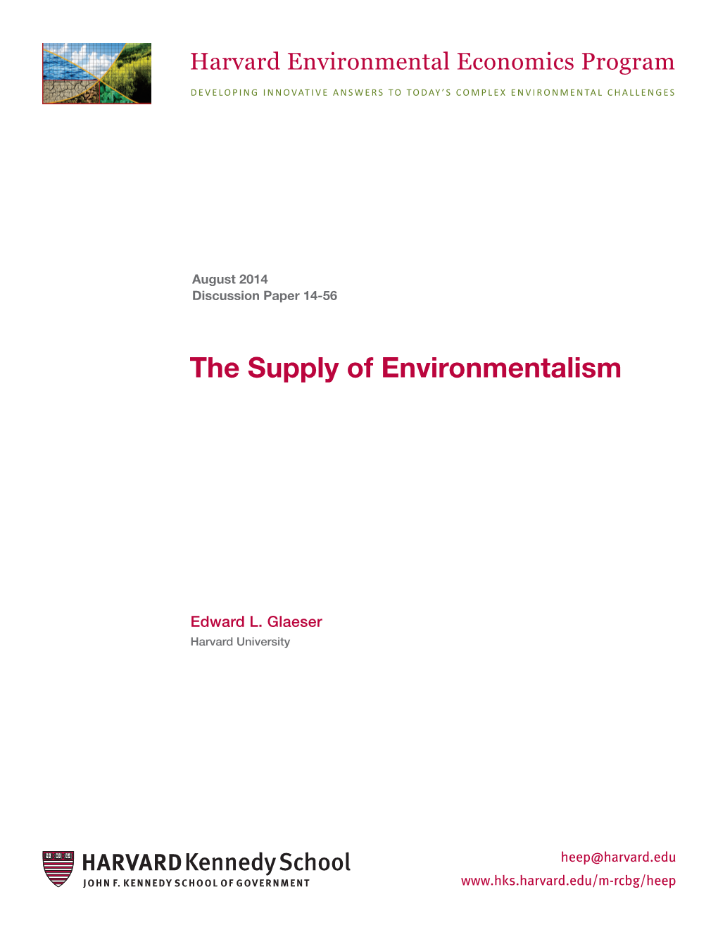 The Supply of Environmentalism