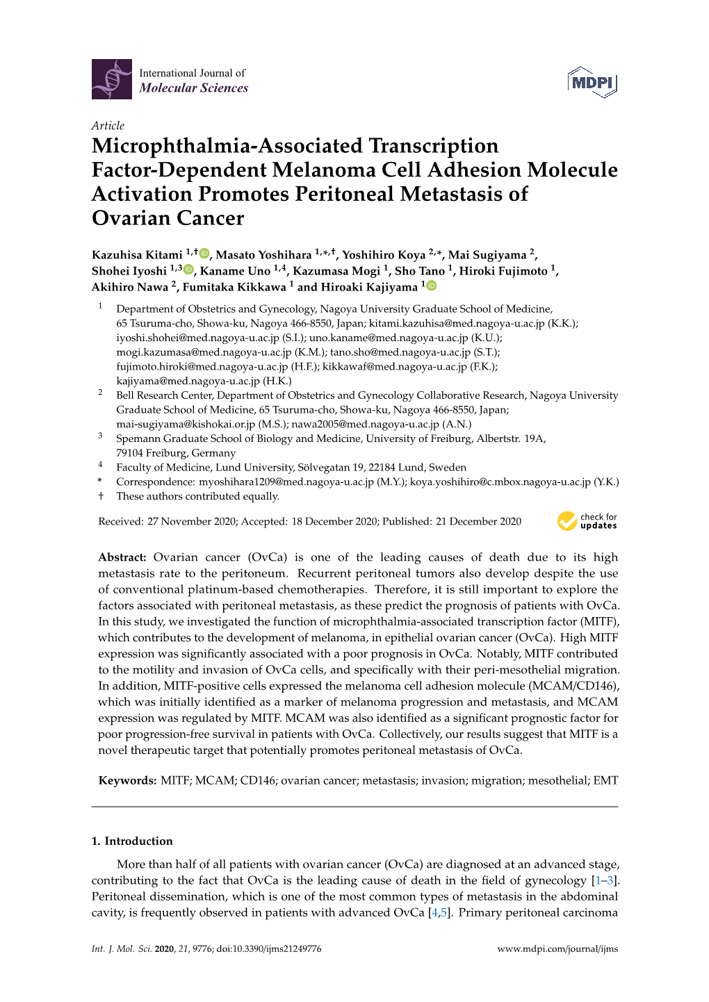 Microphthalmia-Associated Transcription Factor-Dependent Melanoma Cell ...