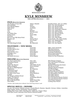 Kyle Minshew Resume