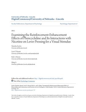 Examining the Reinforcement-Enhancement