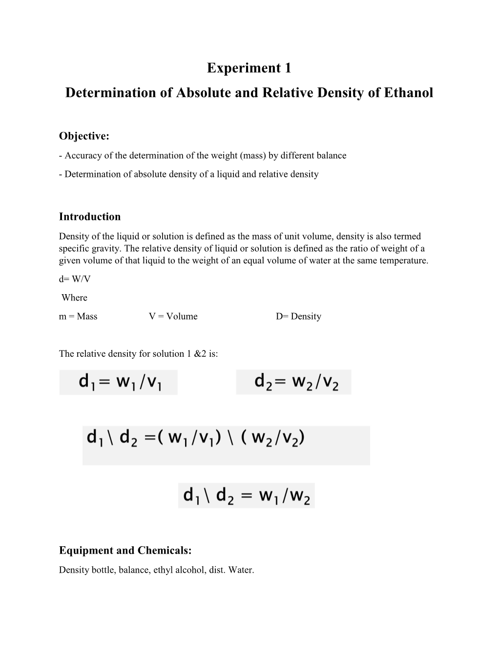 experiment-1-determination-of-absolute-and-relative-density-of-ethanol