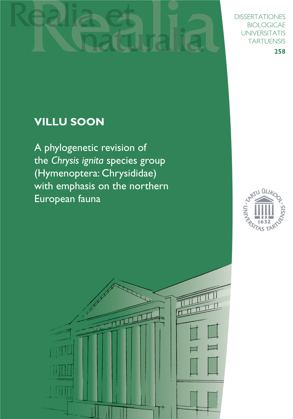 VILLU SOON a Phylogenetic Revision of the Chrysis Ignita Species Group