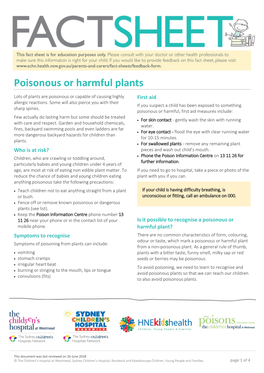 Poisonous Or Harmful Plants Lots of Plants Are Poisonous Or Capable of Causing Highly First Aid Allergic Reactions