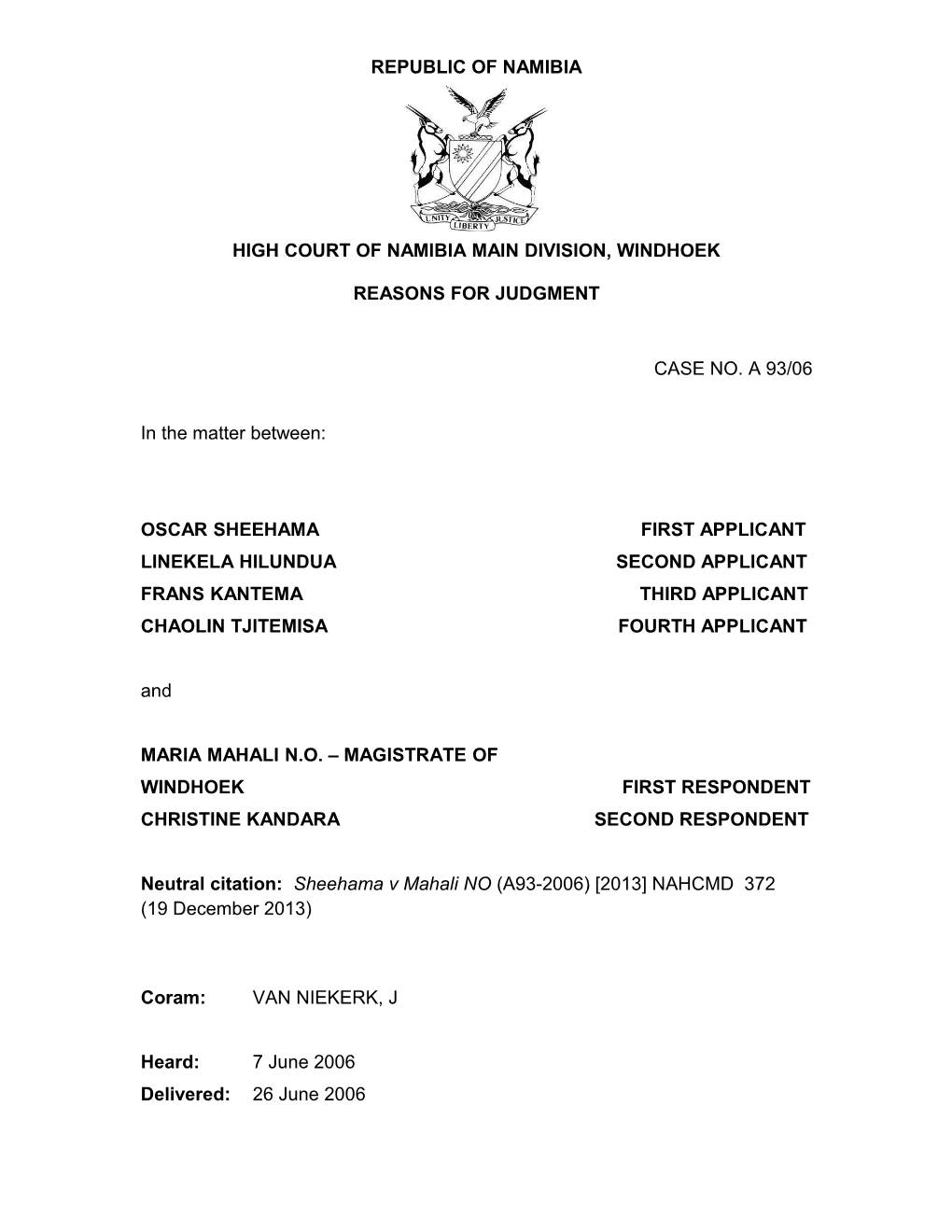 High Court of Namibia Main Division, Windhoek s2