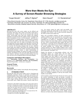Than Meets the Eye: a Survey of Screen-Reader Browsing Strategies