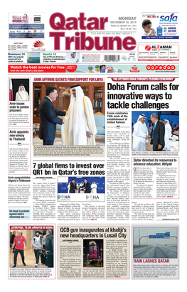 Doha Forum Calls for Innovative Ways to Tackle Challenges