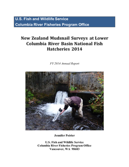 New Zealand Mudsnail Surveys at Lower Columbia River Basin National Fish Hatcheries 2014