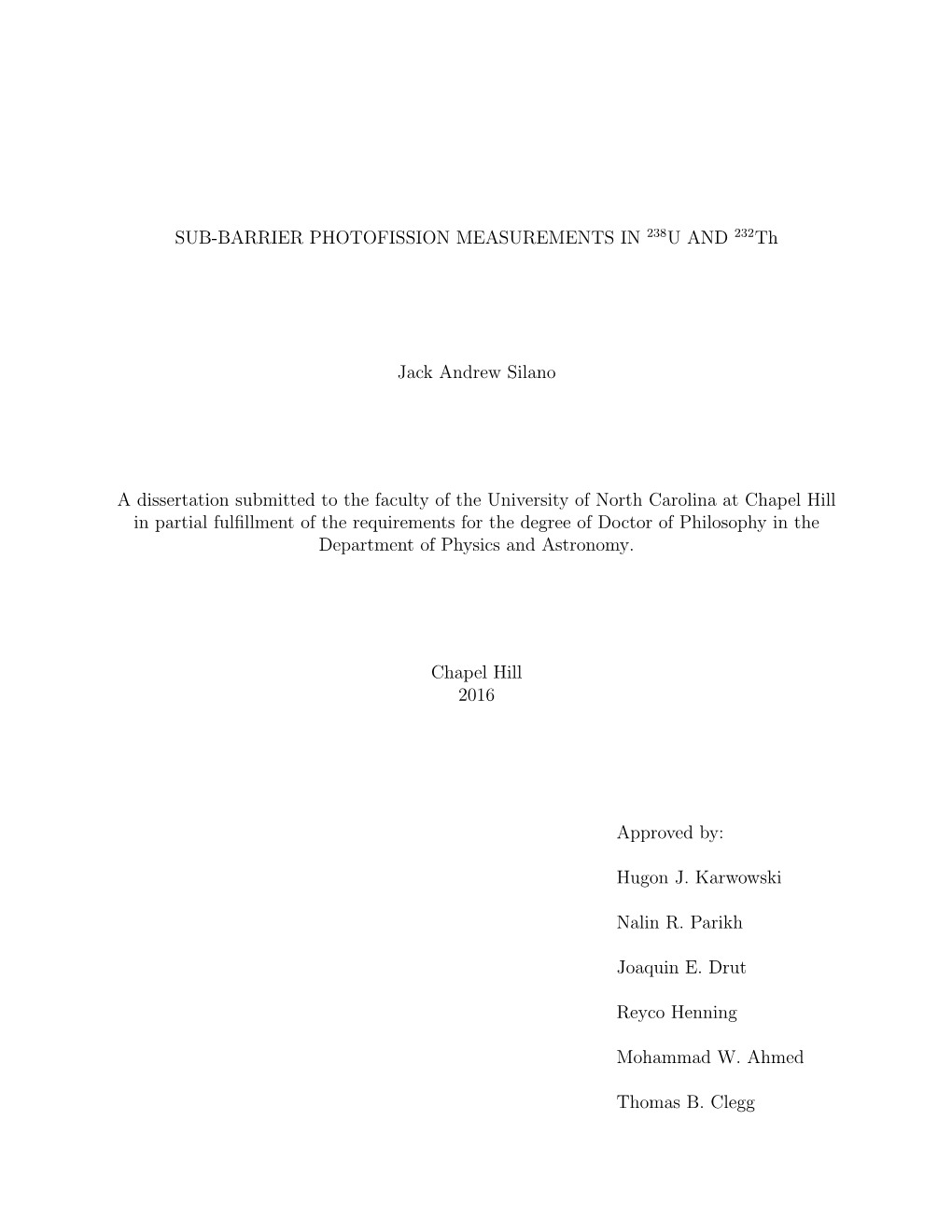 SUB-BARRIER PHOTOFISSION MEASUREMENTS in 238U and 232Th