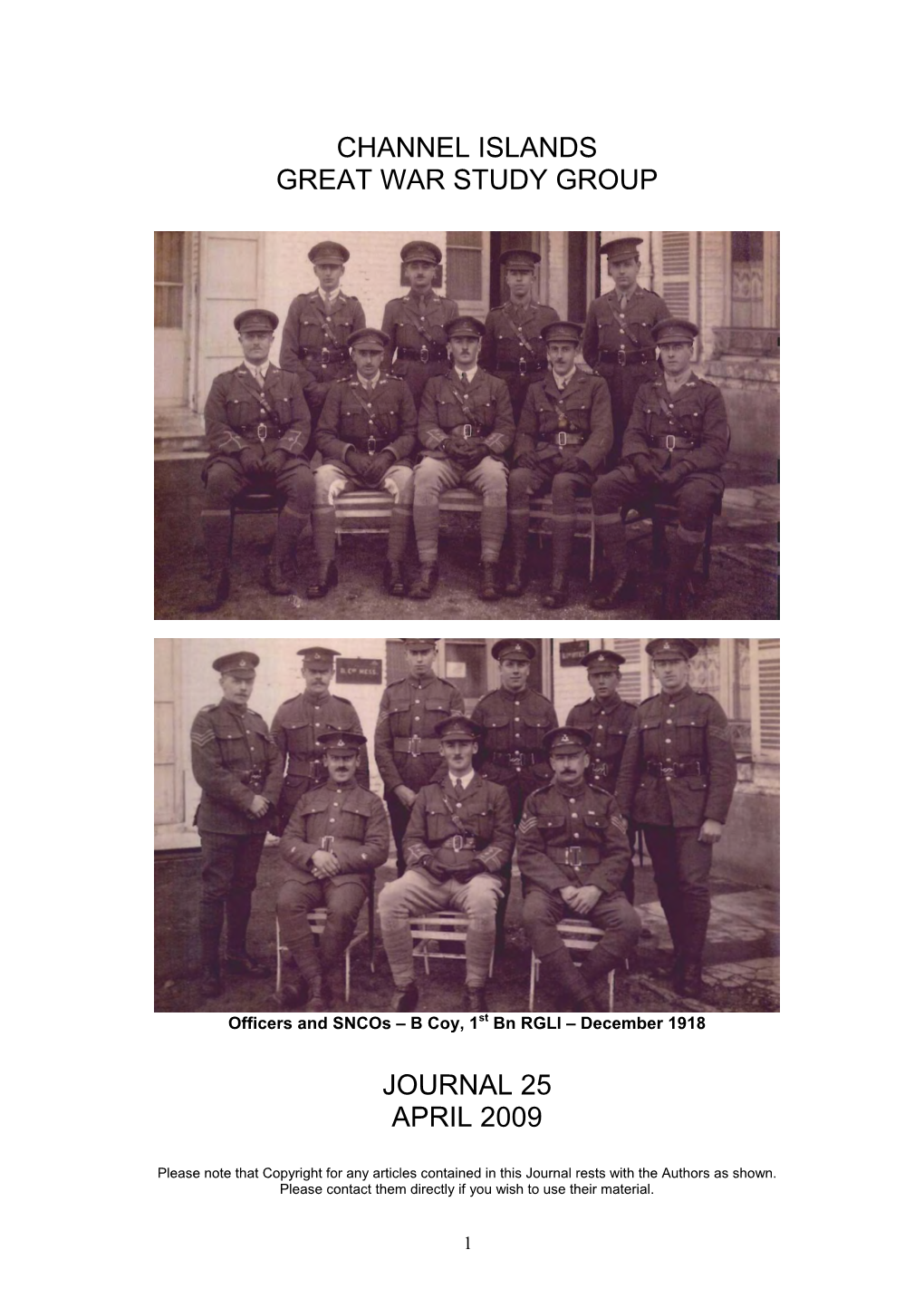 Channel Islands Great War Study Group