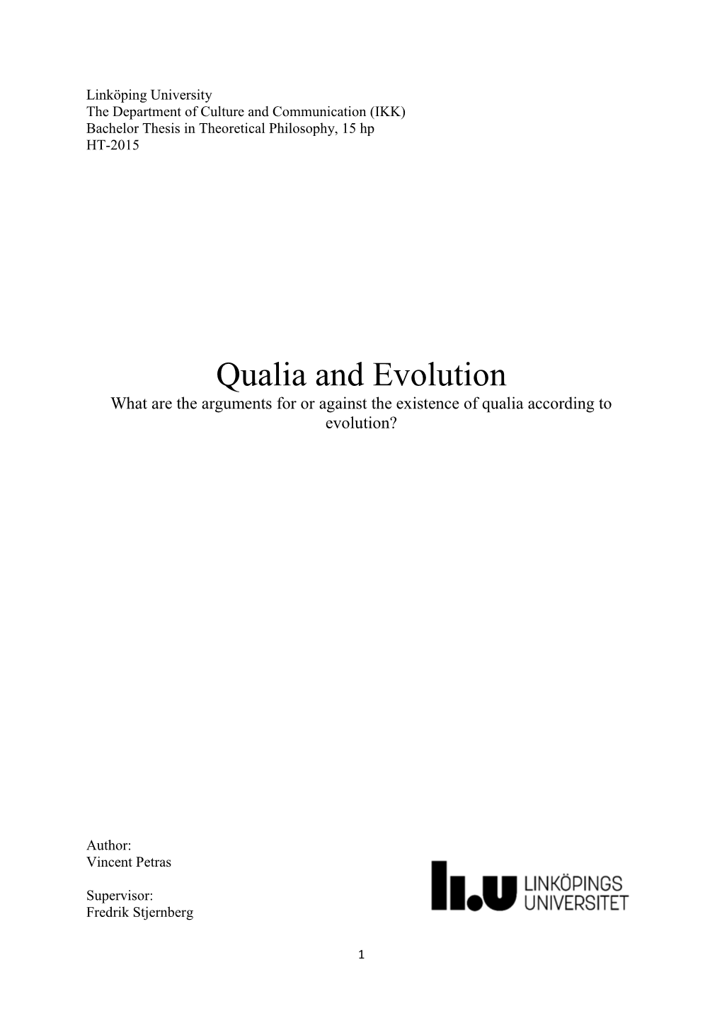 qualia-and-evolution-what-are-the-arguments-for-or-against-the