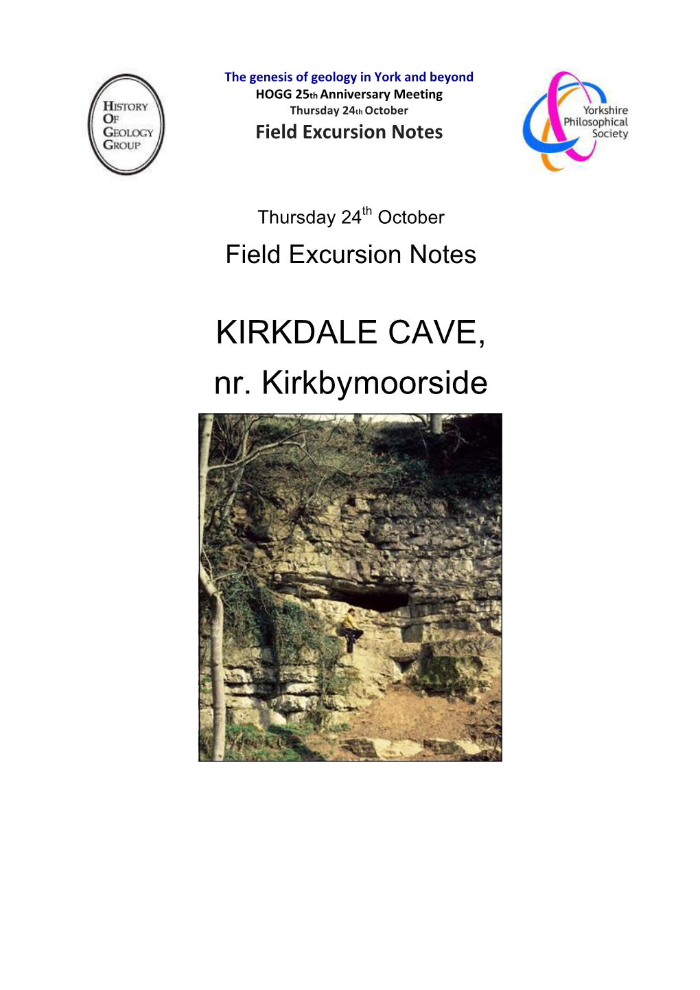 KIRKDALE CAVE, Nr. Kirkbymoorside
