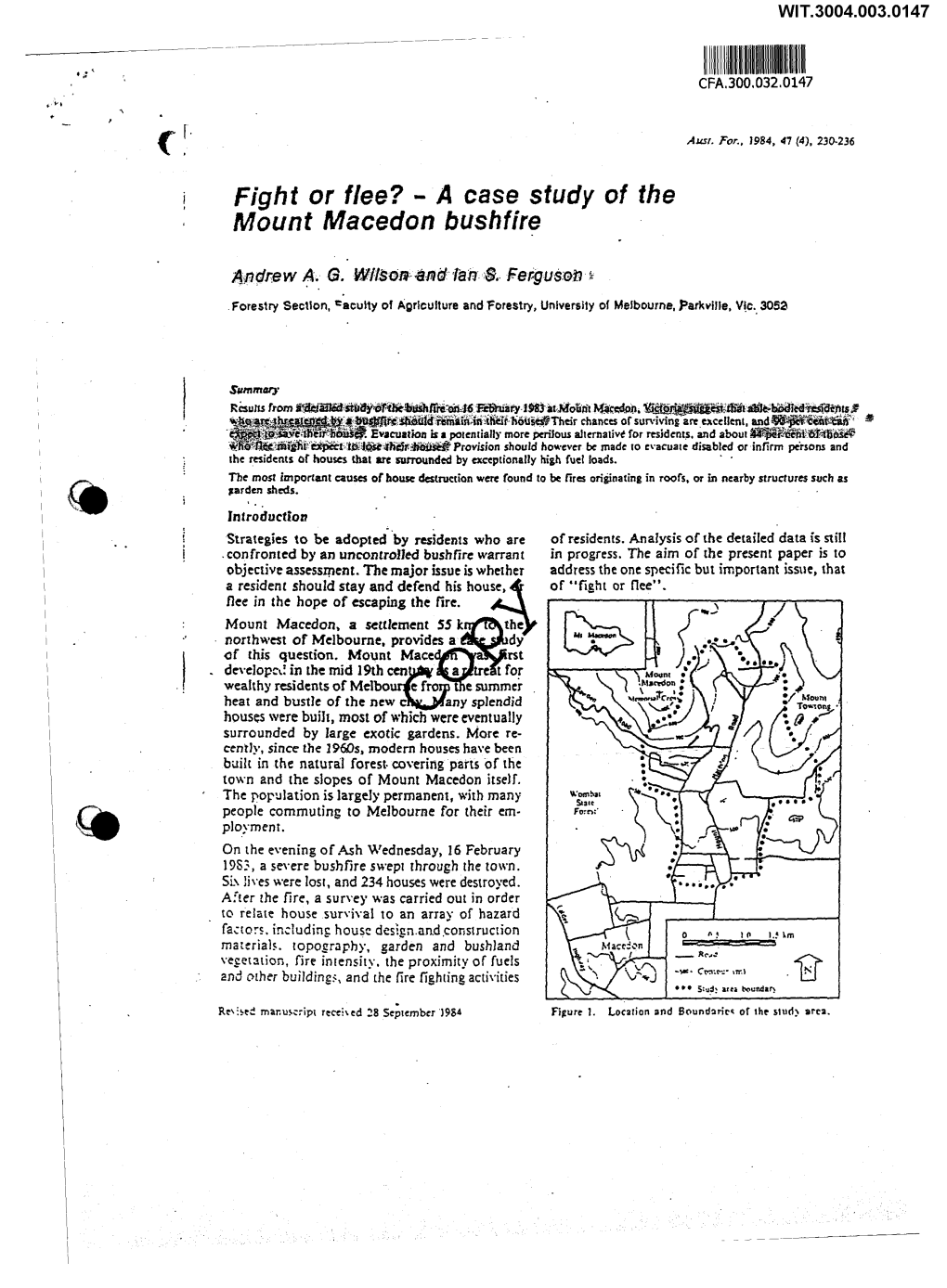 Fight Or Flee? -A Case Study of the Mount Macedon Bushfire