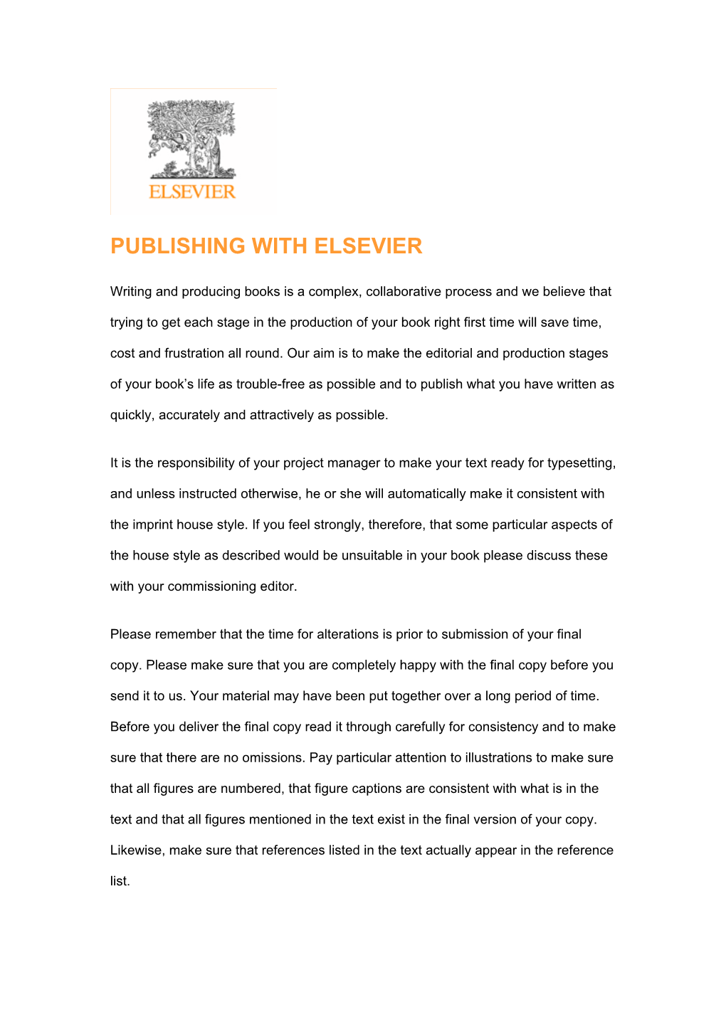 Publishing with Elsevier