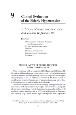 9 Clinical Evaluation of the Elderly Hypertensive