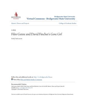 Film Genre and David Fincher's Gone Girl Emily Vanleuvan