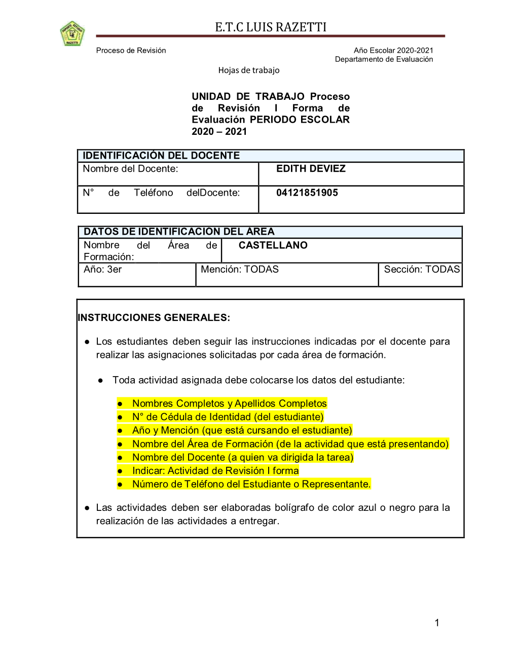 2021 Identificacion Del Docente