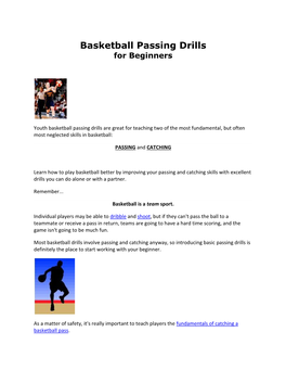 Basketball Passing Drills for Beginners