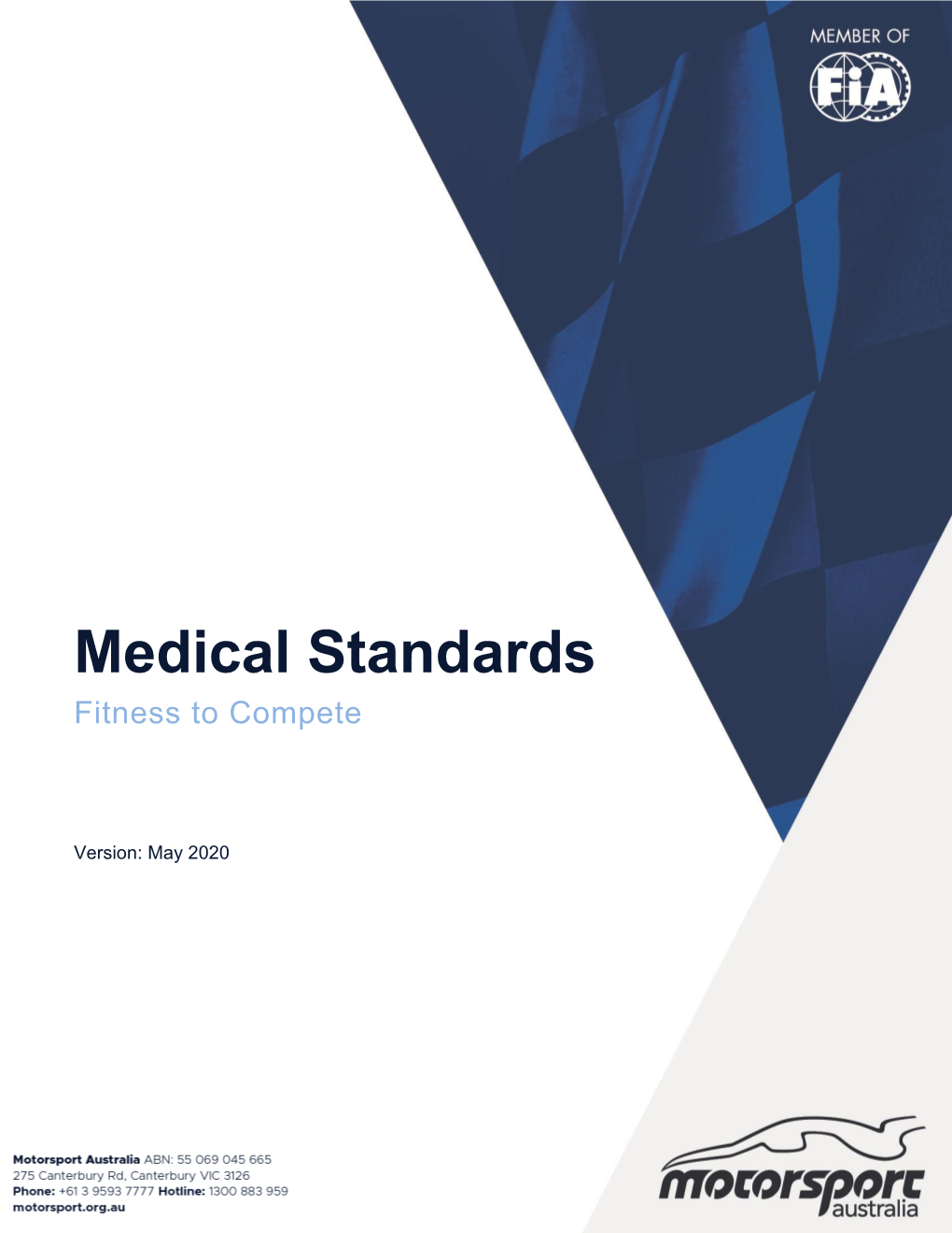Medical Standards Fitness to Compete