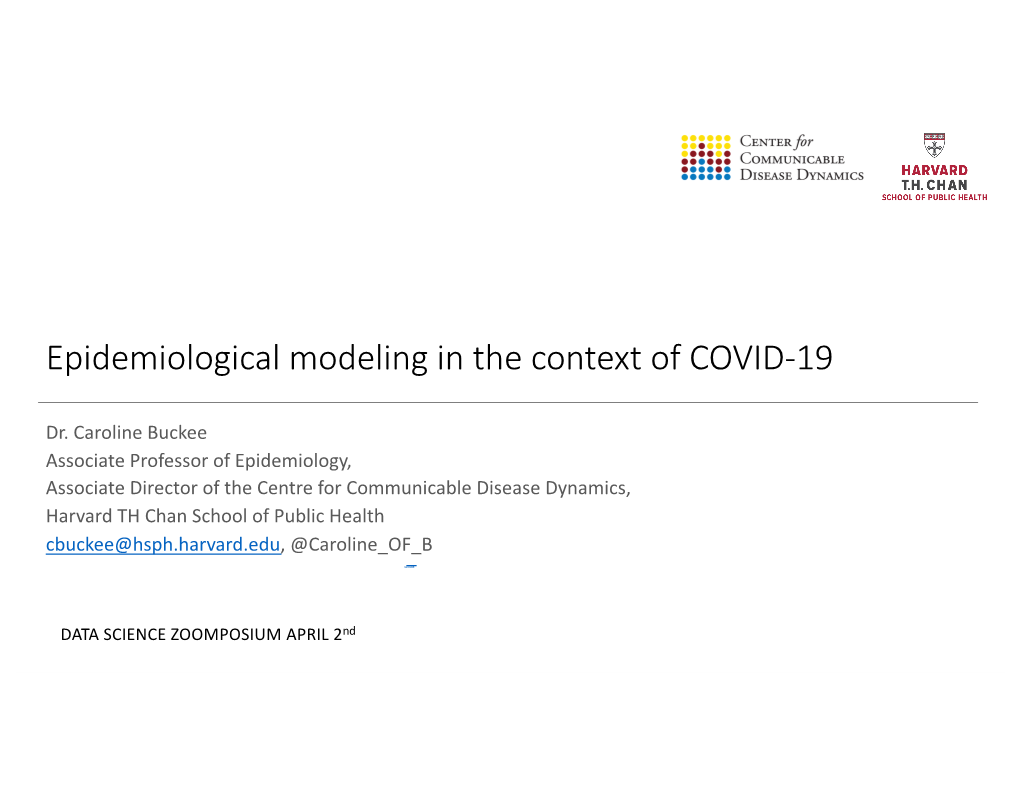 Epidemiological Modeling in the Context of COVID-19