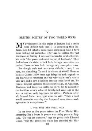 British Poetry of Two World Wars