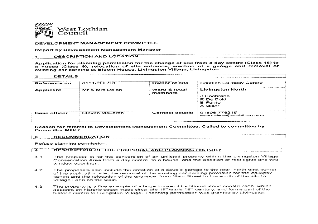 West Lothian Council Committee Information