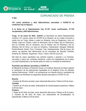 Comunicado De Prensa C 044