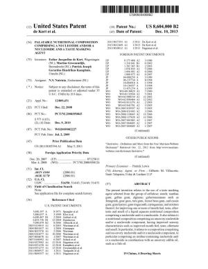 (12) United States Patent (10) Patent No.: US 8,604,000 B2 De Kort Et Al