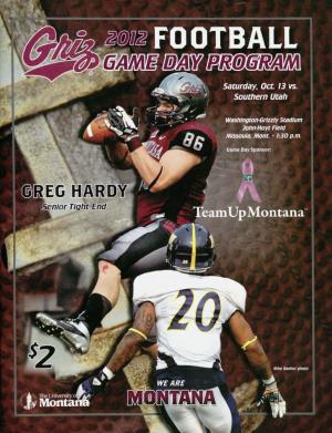 October 13, 2012 Game Day Grizzly Football Program