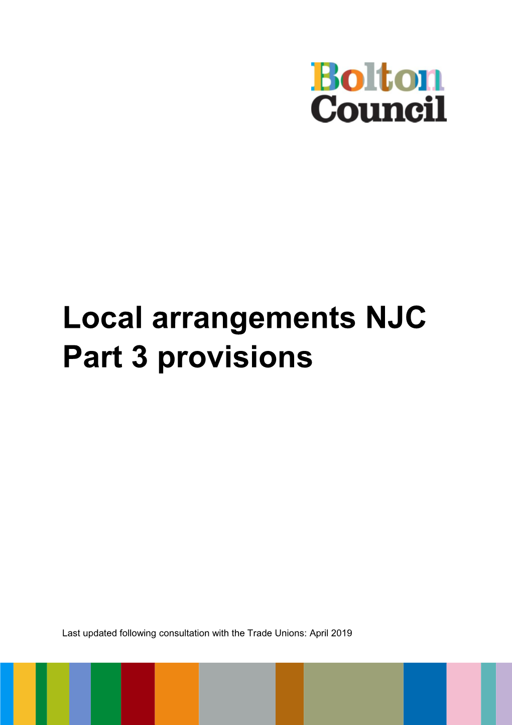 Local Arrangements NJC Part 3 Provisions