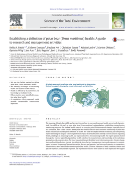 Establishing a Definition of Polar Bear (Ursus Maritimus)