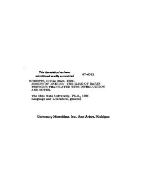 University Microfilms. Inc., Ann Arbor, Michigan (§) Copyright By