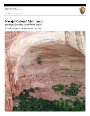Geologic Resource Evaluation Report, Navajo National Monument