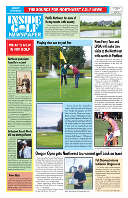 Oregon Open Gets Northwest Tournament Golf Back on Track