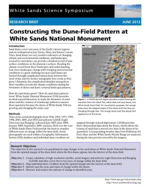 Constructing the Dune-Field Pattern at White Sands National Monument R